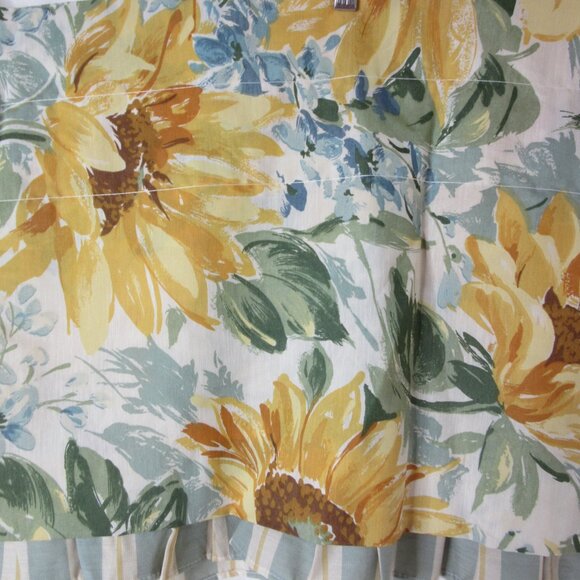 Lot of 8 Sunflower & Stripes Balloon Valance Window Treatments 56x18" NWOT - Picture 2 of 9
